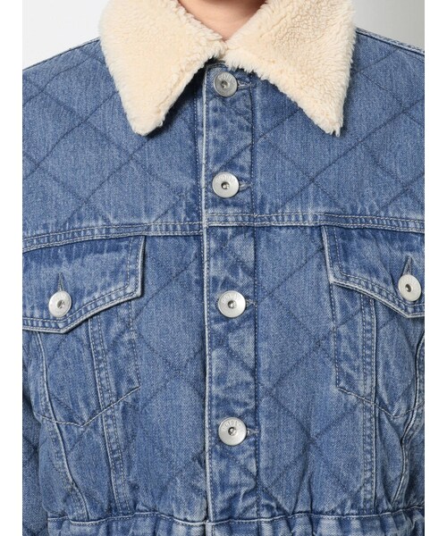 GYDA（ジェイダ）の「【セットアップ着用可】ボアCOLLAR QUILTINGショートGジャン（ブルゾン・アイスブルー/インディゴ・F）」の18枚目の写真