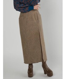 MURUA | ツイードフリンジディープスリットスカート(スカート)