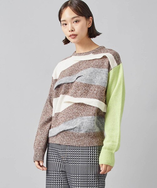 ニット セーター kotohayokozawa Reversible Knit レディース MOHAIR HIGH NECK KNIT(FREE BROWN): kotohayokozawa: WOMENS