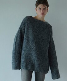 CLANE（クラネ）の「BOAT NECK MOHAIR OVER KNIT TOPS（ニット