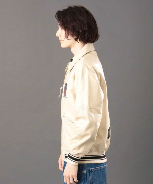 AVIREX(アヴィレックス)の「LIGHT SIGNATURE VARSITY JACKET / ライト シグネチャー ヴァーシティ ジャケット(ジャケット/アウター・ブラック/ブラック1/グリーン/オレンジ/エクリュ・M/L/XL/2XL)」の12枚目の写真