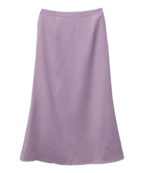 Green　Parks（グリーンパークス）の「サテンナロースカート（スカート・ブラック/グレーベージュ/パープル・F）」の6枚目の写真