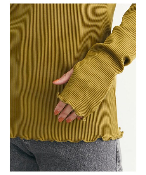 Green　Parks（グリーンパークス）の「・Petit Fleur プリーツプルオーバー（トップス・オフホワイト/チャコールグレー/ベージュ/カーキ・F）」の5枚目の写真