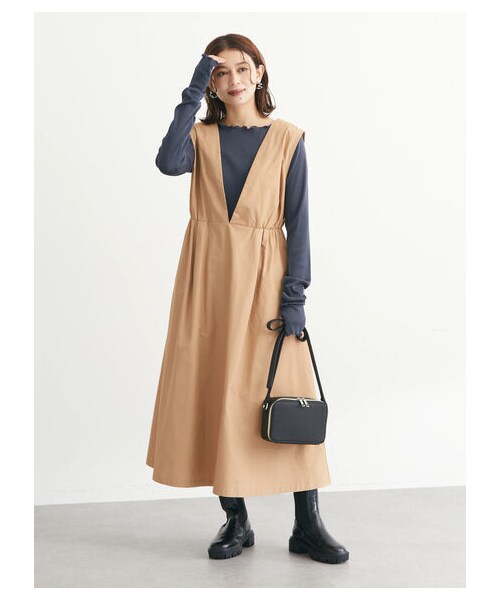 Green　Parks（グリーンパークス）の「・Petit Fleur プリーツプルオーバー（トップス・オフホワイト/チャコールグレー/ベージュ/カーキ・F）」の13枚目の写真