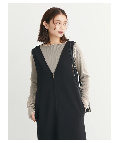 Green　Parks（グリーンパークス）の「・Petit Fleur プリーツプルオーバー（トップス・オフホワイト/チャコールグレー/ベージュ/カーキ・F）」の12枚目の写真