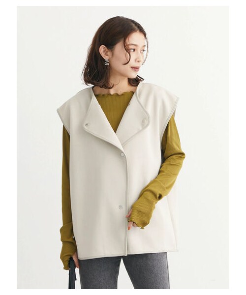 Green　Parks（グリーンパークス）の「・Petit Fleur プリーツプルオーバー（トップス・オフホワイト/チャコールグレー/ベージュ/カーキ・F）」の9枚目の写真