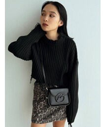 EMODA | カーブスリーブクラッシュニット(ニット/セーター)