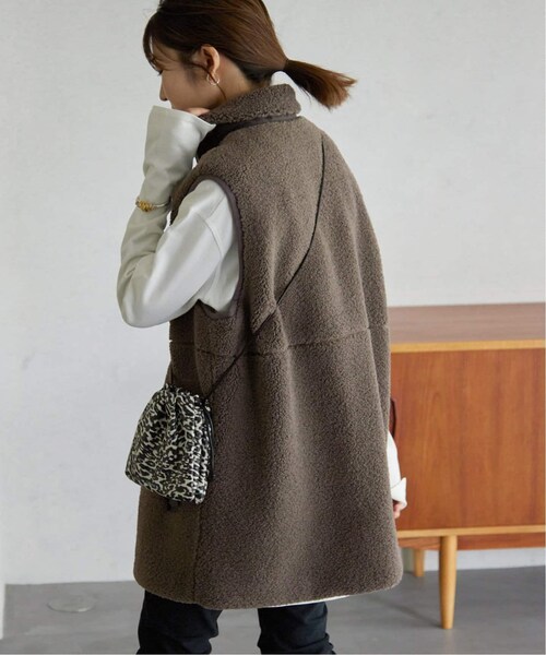 【美品】SLOBE  IENA  ECOPEL ボアベスト ECOPELボアショートベスト | スローブ イエナ(SLOBE IENA