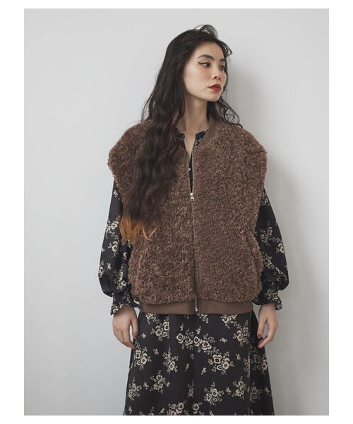 Green　Parks（グリーンパークス）の「【予約】■ESCAR タンショクフラワーptワンピース（ワンピース/ドレス・ブラック/ベージュ・F）」の6枚目の写真