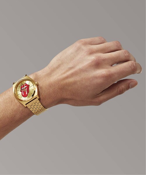 NIXON ローリングストーンズ 時計 ゴールド Rolling Stones Time Teller Watch | Gold / Gold | Unisex