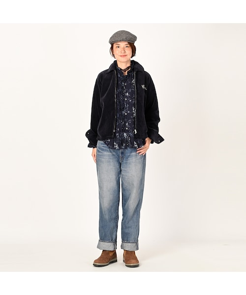 45R 9ウェルコーデュロイの908Rwayブルゾン チェーン刺繍 コーデュロイ