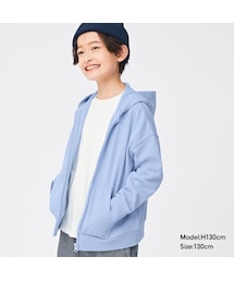 GU（ジーユー）の「KIDS(男女兼用)スウェットフルジップパーカ(長袖
