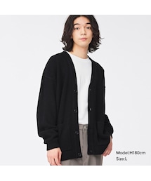 GU | タックリラックスフィットカーディガン(長袖)(トップス)