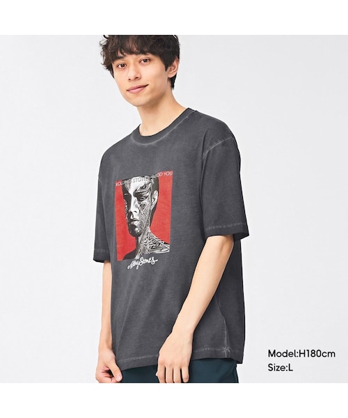 GU(ジーユー)の「ビッグT(5分袖) MUSIC(The Rolling Stones) 2(半袖・メンズ・GCL0808・GML007)」の1枚目の写真