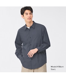 GU | ブロードリラックスフィットシャツ(長袖)(長袖)