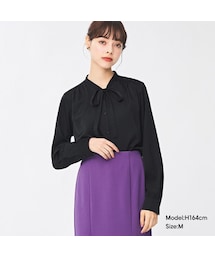 ボウタイブラウス(長袖)