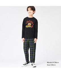 ひろ品 GU公式 | KIDS(男女兼用)シェフパンツ(チェック)(セットアップ可能)