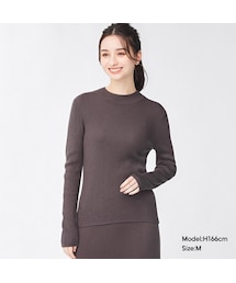 GU | リブハイネックセーター(長袖)(トップス)