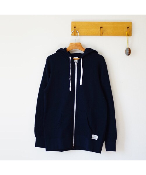 STORES.jp（ストアーズドットジェーピー）の「キルティング エルボーパッチ パーカー （ディープネイビー） 【fluke】（Tシャツ/カットソー・メンズ・その他）」の2枚目の写真