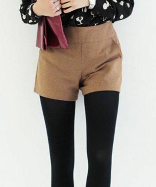 DHOLIC（ディーホリック）の「4colorハイウエストショートパンツ（その他パンツ・レディース・ブラック/ベージュ/グレー/ワイン・S/Ｓ）」の3枚目の写真