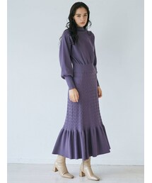 LAGUNAMOON | ケーブルパターンニットワンピース(ワンピース)