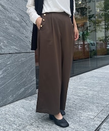 Chez toi | ゴールドボタンタックワイドパンツ(パンツ)