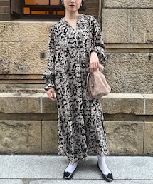 Chez toi | スキッパーニュアンス柄ワンピース(ワンピース/ドレス)