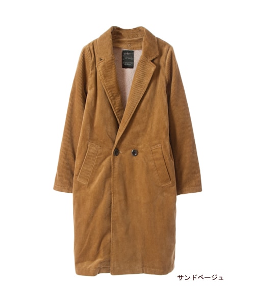 w closet（ダブルクローゼット）の「6Wコーデュロイテーラードコート（トップス・レディース・サンドベージュ/ライトサックス/ネイビー・FREE）」の2枚目の写真