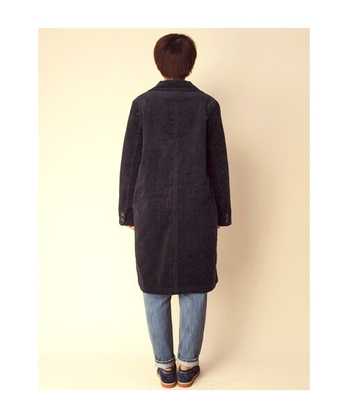 w closet（ダブルクローゼット）の「6Wコーデュロイテーラードコート（トップス・レディース・サンドベージュ/ライトサックス/ネイビー・FREE）」の6枚目の写真