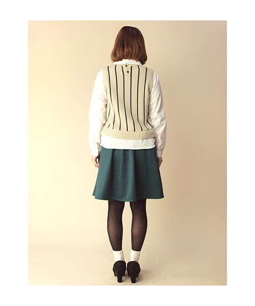 w closet（ダブルクローゼット）の「起毛ツイルタックスカート（パンツ・レディース・ボルドー/グリーン/ブルー・FREE）」の6枚目の写真