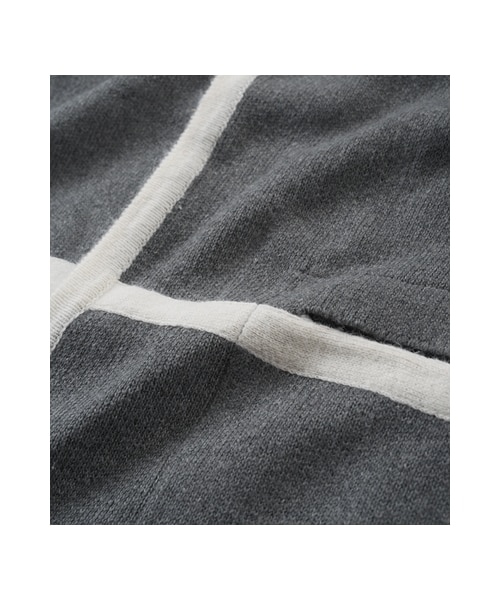 gracegift（グレースギフト）の「大翻領拼色毛料開襟外套（その他・レディース・杏/灰・F）」の6枚目の写真