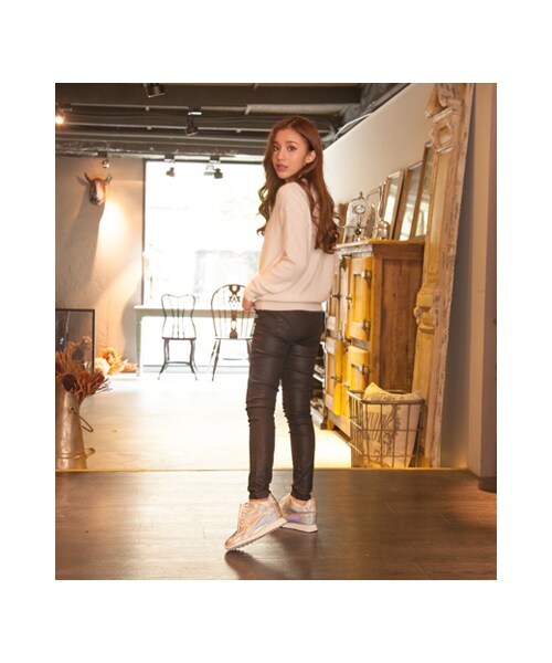 gracegift(グレースギフト)の「韓國素色好搭兔毛針織上衣(その他・レディース・灰/粉/白・F)」の6枚目の写真