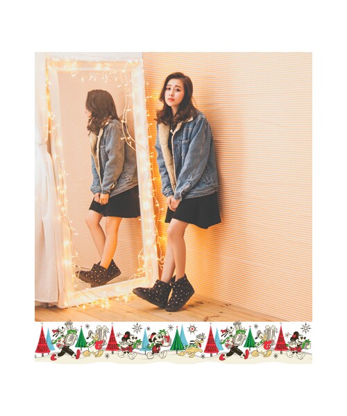 gracegift（グレースギフト）の「韓國小百褶羊羔毛牛仔外套（ジャケット/アウター・レディース・藍・F）」の5枚目の写真