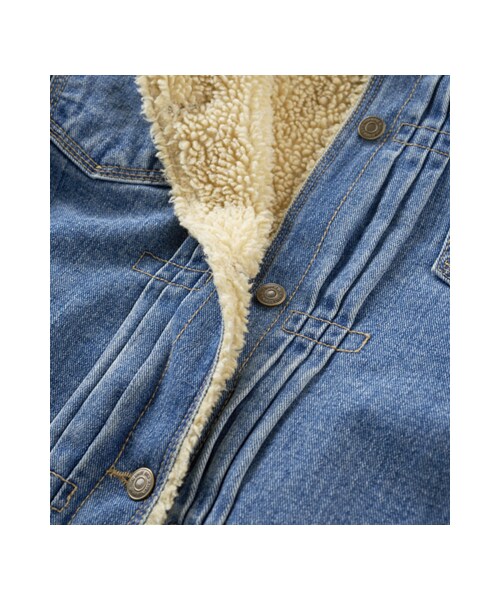 gracegift（グレースギフト）の「韓國小百褶羊羔毛牛仔外套（ジャケット/アウター・レディース・藍・F）」の3枚目の写真