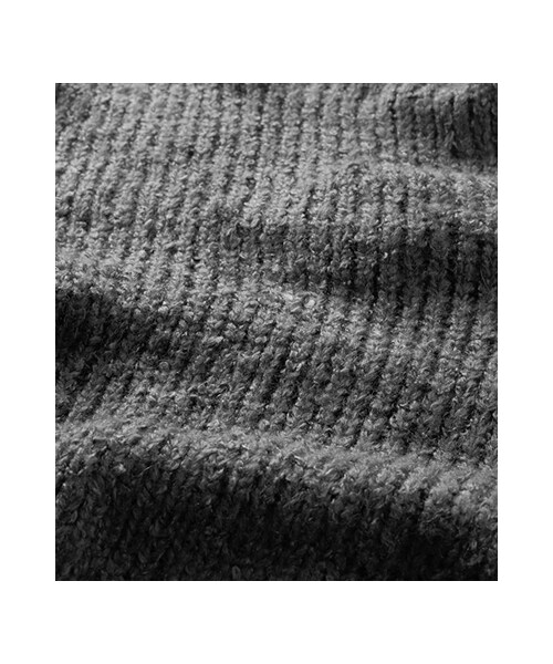 gracegift（グレースギフト）の「韓國厚磅Y字大翻領腰帶針織上衣（その他・レディース・深灰・F）」の3枚目の写真