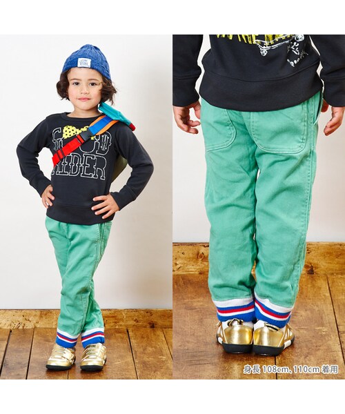 BREEZE(ブリーズ)の「春カラーリブ付きクライミングパンツ(パンツ・キッズ・エメラルドグリーン/ネイビーブルー/レッド・80/90/95/100/110/120/130/140)」の15枚目の写真