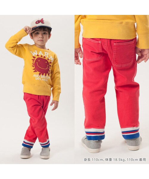 BREEZE(ブリーズ)の「春カラーリブ付きクライミングパンツ(パンツ・キッズ・エメラルドグリーン/ネイビーブルー/レッド・80/90/95/100/110/120/130/140)」の17枚目の写真