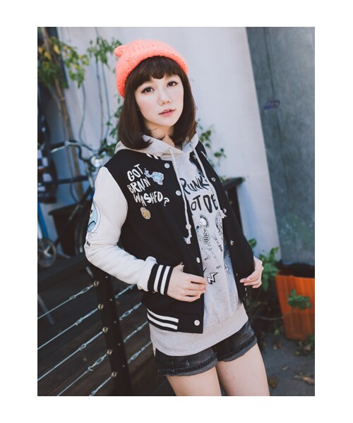 lazybone（レイジーボーン）の「Brain Wash（ジャケット/アウター・レディース・黑色・S/M）」の3枚目の写真