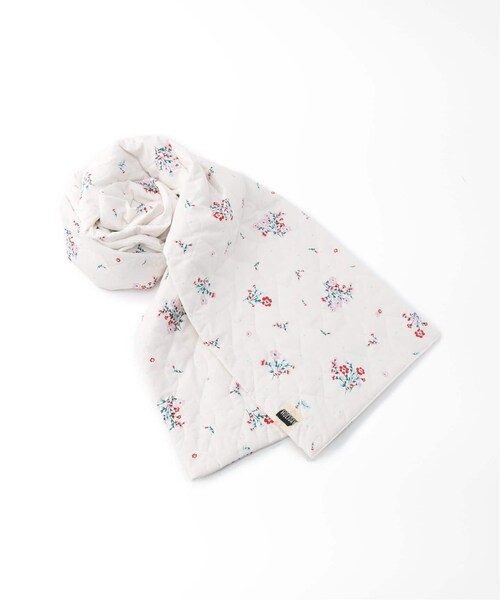小物 HOLIDAY FLOWER QUILTING LONG MUFFLER Holiday Flower Quilting Long Muffler Scarves