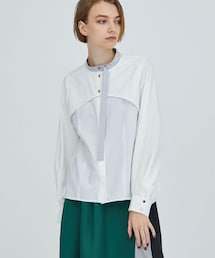 A + TOKYO | ショートフラップボウタイシャツ(シャツ/ブラウス)