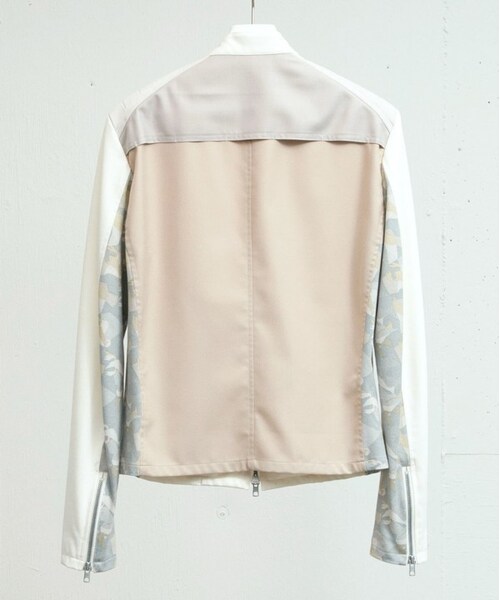 FACTOTUM（ファクトタム）の「モックロディジャージライダース WHT 1月入荷予定（その他・メンズ・O.WHT/BLK・44/46）」の2枚目の写真