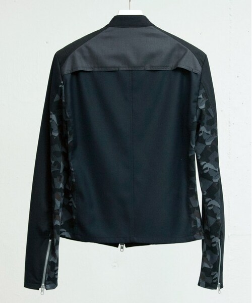 FACTOTUM（ファクトタム）の「モックロディジャージライダース WHT 1月入荷予定（その他・メンズ・O.WHT/BLK・44/46）」の4枚目の写真