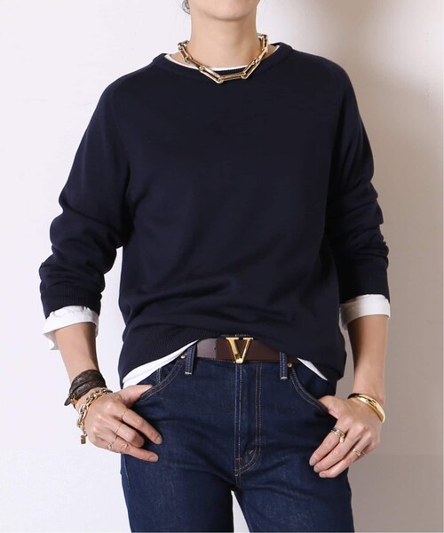 ▼近年✨ミューズドゥーズィエムクラス WISH クルーネック プルオーバー 紺 ▽近年✨ミューズドゥーズィエムクラス WISH クルーネック プル
