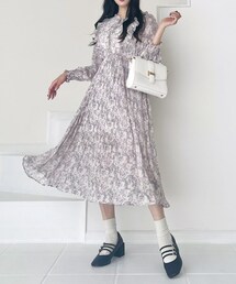 TITTY&CO. | 【TITTY&CO.】トワルドジュイ長袖ミディワンピース(ワンピース/ドレス)