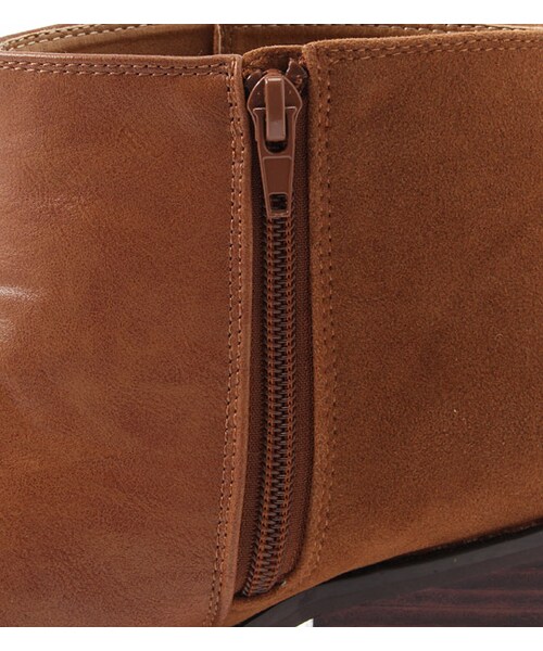 PAGEBOY（ページボーイ）の「異素材切り替えショートブーツ（シューズ・レディース・ブラック/キャメル・M/L）」の9枚目の写真