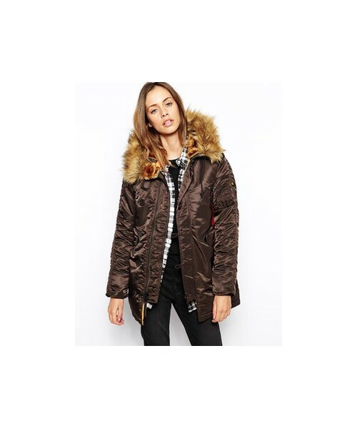 Parka Alpha Industries N3B Altitude Marron 2XL - Capuche Fourrure, Neuve Avec Étiquettes