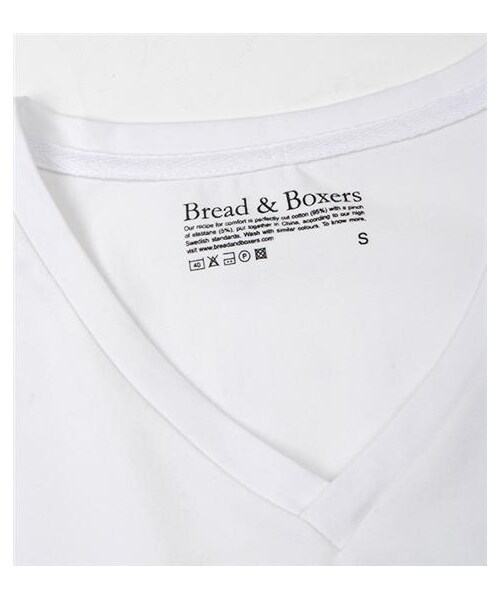 Bread & Boxersの「Bread&Boxers Basic V領T（その他・メンズ・白/黑・S/M/L/XL）」の2枚目の写真