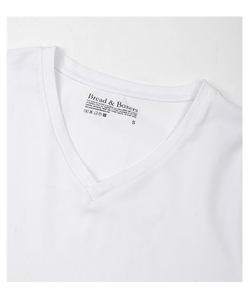 Bread & Boxersの「Bread&Boxers Basic V領T（その他・メンズ・白/黑・S/M/L/XL）」の3枚目の写真