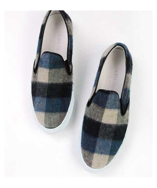 Ambassadors of minimalismの「格紋針織slip-on休閒鞋(その他・メンズ・藍格紋・EUR39/EUR40/EUR41/EUR42/EUR43)」の2枚目の写真