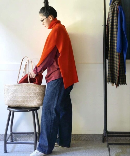 JOURNAL STANDARD LUXE(ジャーナルスタンダード ラックス)の「【chimala/チマラ】DENIM WIDE TAPERED CUT(RINSE)(その他・ネイビー/26/28/30/32)」の7枚目の写真